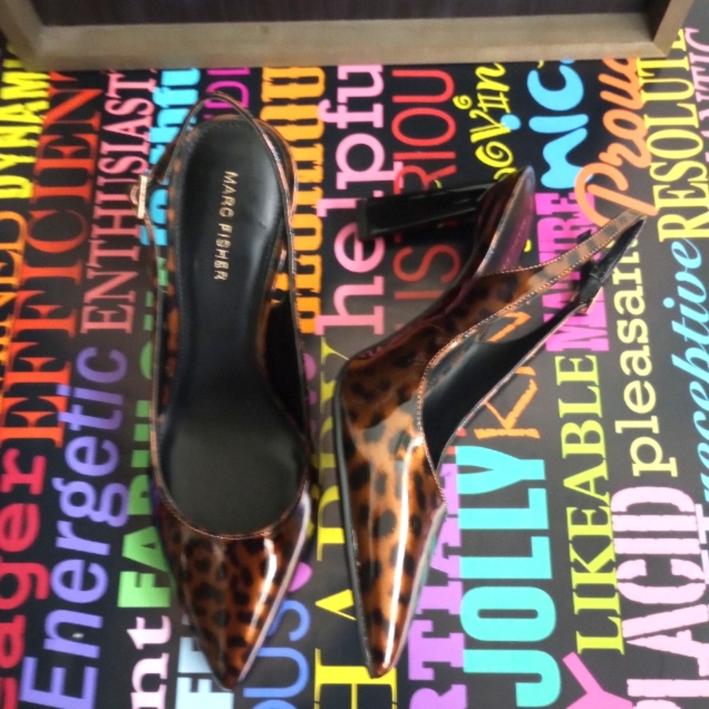 Animal Print Marc Fisher Slingbacks